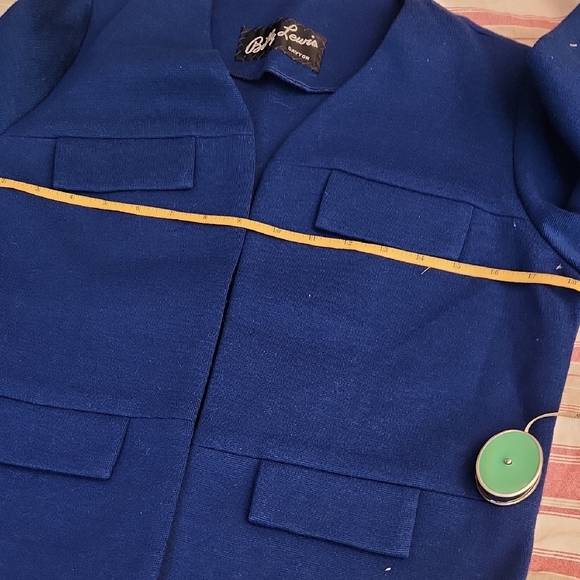 Vintage Women's Blue Blazer Knits By CAMELON - Picture 9 of 14